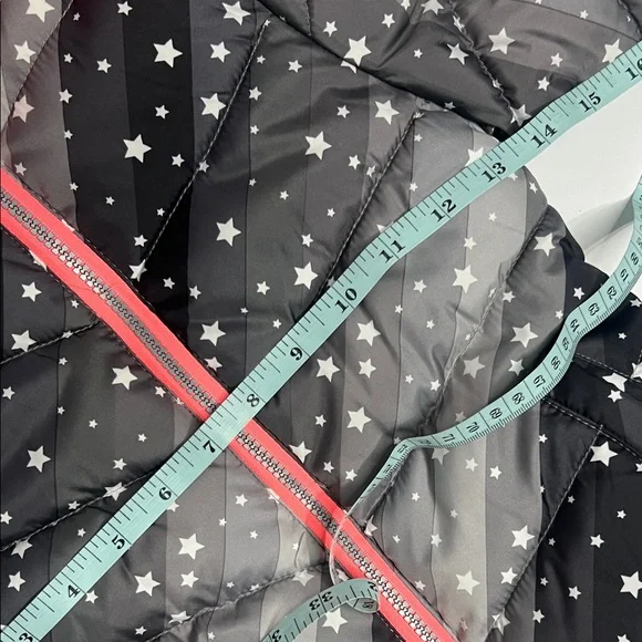 Girls 24M Pink Platinum Starry Black Jacket with Pink Lining - Picture 8 of 9